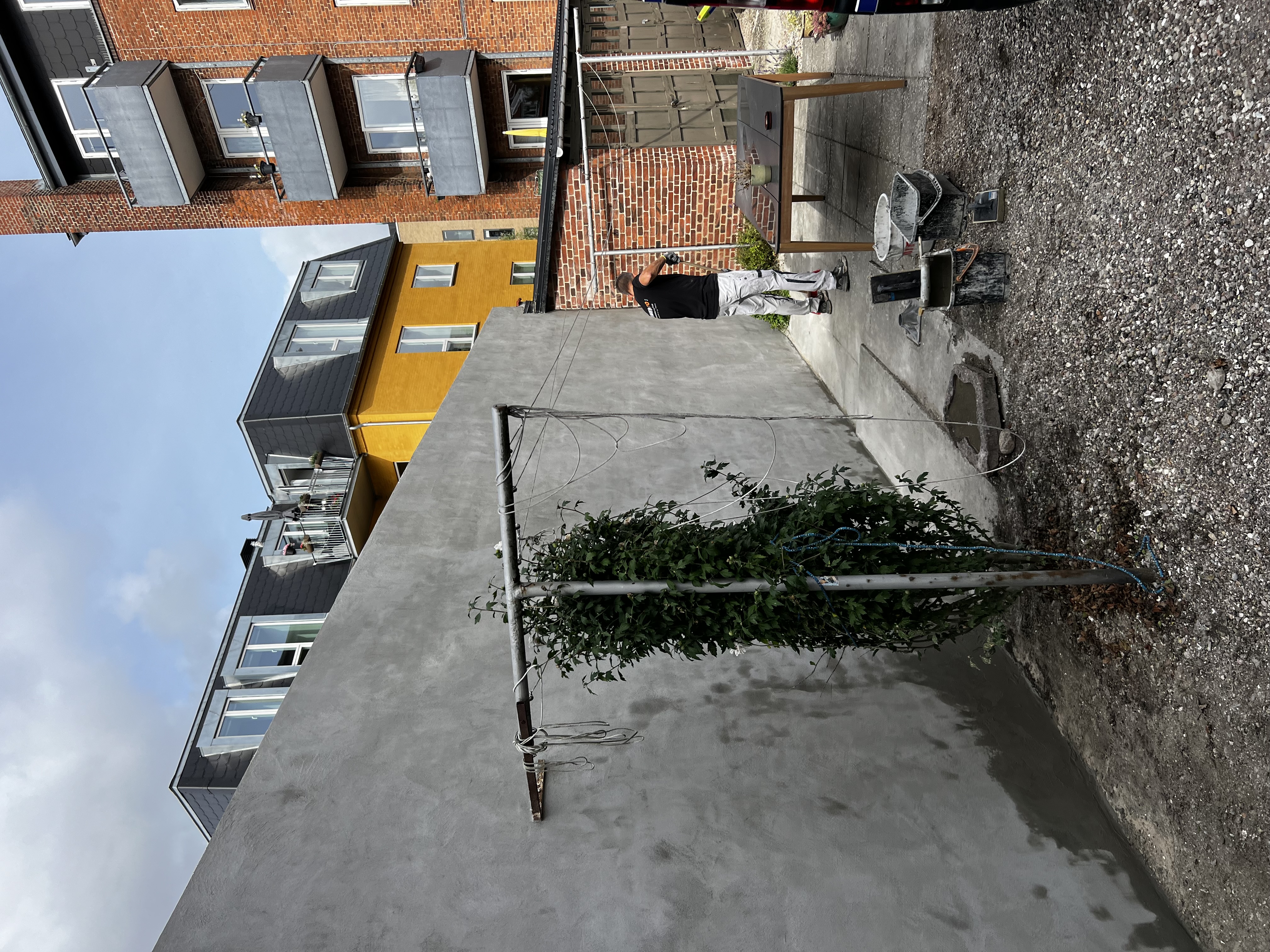 Pudset facade udført af Cemento